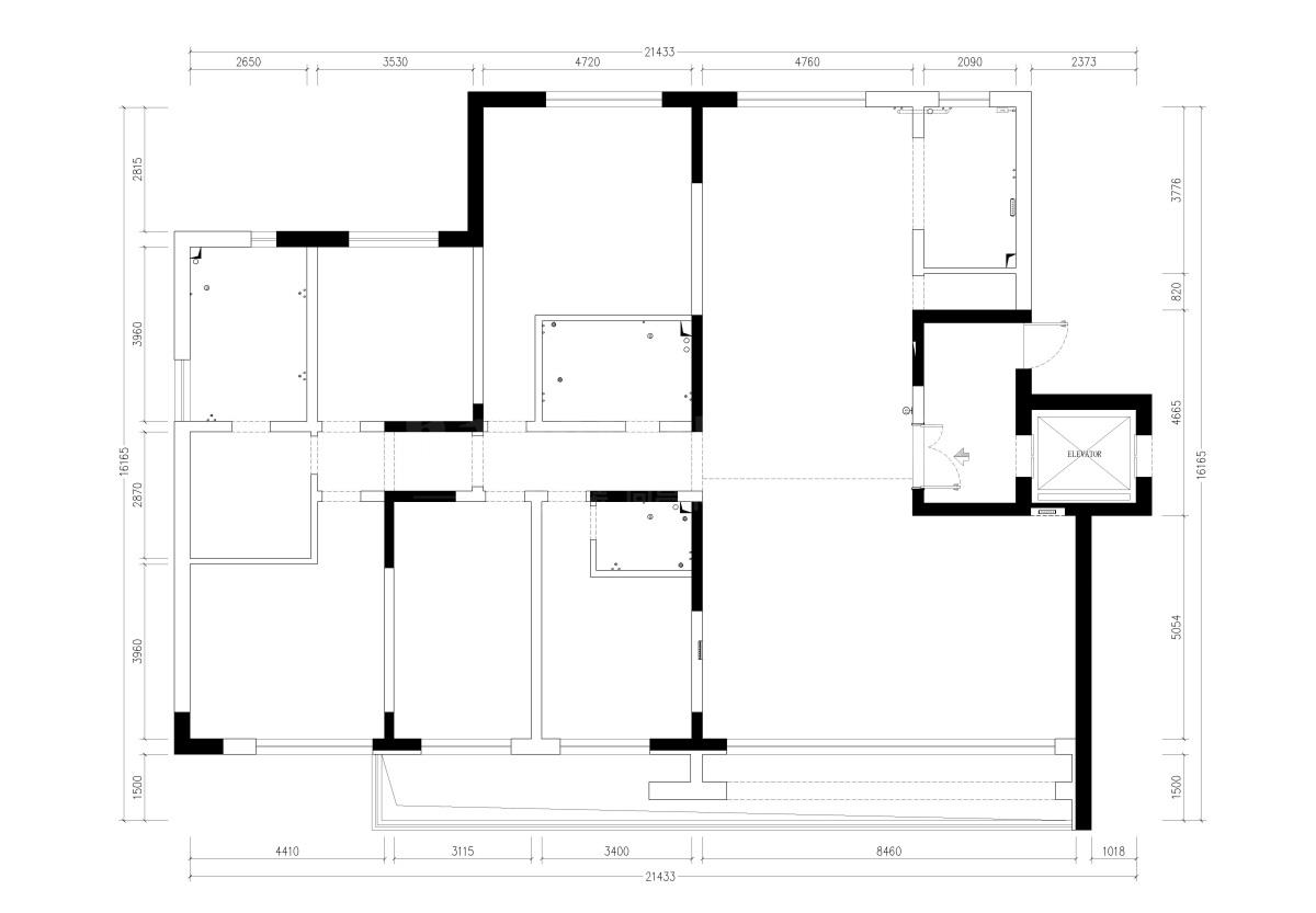 鳳凰華府320平米3-2-402王姐施工圖-Model